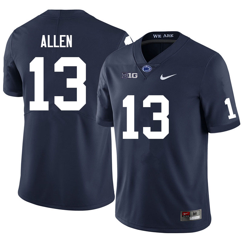 Men #13 Kaytron Allen Penn State Nittany Lions College Football Jerseys Sale-Navy